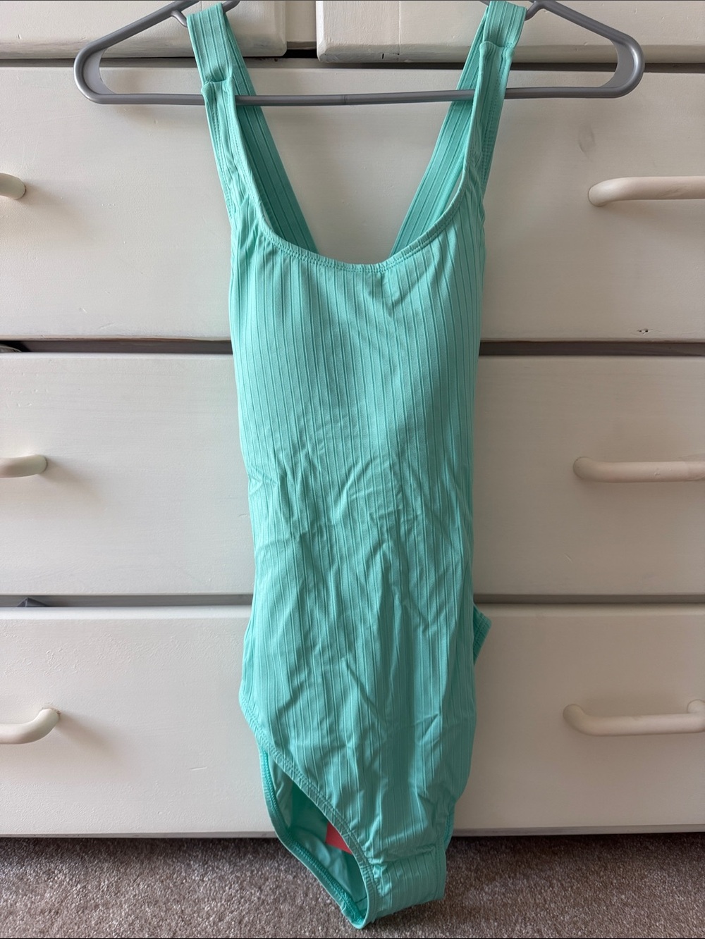 NWT. Angie Tulum Opal Ribbed Scoop One-Piece Swimsuit